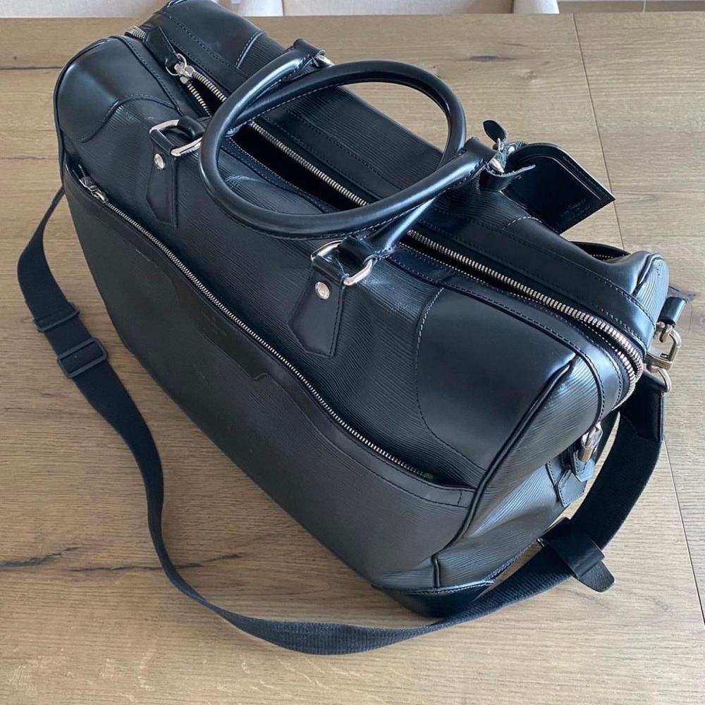 LOUIS VUITTON Bourget 50 Black Duffle Epi leather 50 travel bag! - Picture 2 of 11